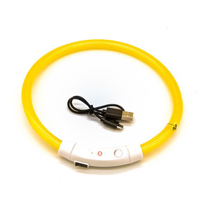 Collier lumineux pour chien réglable, anti-perte, couleur unie, câble de charge USB, design moderne, collier LED rechargeable par USB - Product Image 5