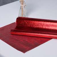 Tissu métallique uni sans trou pour chemin de table de décoration intérieure