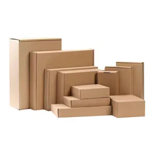 Складная коричневая Крафтовая бумага с индивидуальным принтом, декоративные коробки для носков, детская подарочная упаковочная коробка, подходящая к нижней сумке, большая и средняя Крафтовая коробка