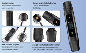 เครื่องวัดปริมาตรการหายใจแบบพกพา ทำจากอลูมิเนียมอัลลอยด์ ใช้งานง่าย สำหรับวัดความจุของ<span class=keywords><strong>ปอด</strong></span>แบบดิจิทัล เหมาะสำหรับใช้ที่บ้าน โรงเรียน ฟิตเนส และยิม - Product Image 3