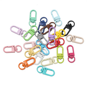 Alloy <b>Door</b> Buckle 32mm Painted Keychain DIY Pendant Mobile Phone Chain Bag Accessories Perler <b>Bead</b> Hanging Buckle - Product Image 2