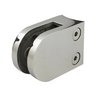 Pince de fixation réglable en acier inoxydable pour verre et quincaillerie de porte de douche, clip de montage verre-à-verre pour salle de bain, balcon, fenêtre