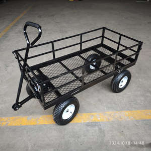 1200 lb für Gorilla Carts Steel Utility Cart Allrad-Abschlepp hof Garden Wagon Abnehmbare Netzseiten OEM Anpassbar für Farm Gar - Product Image 3