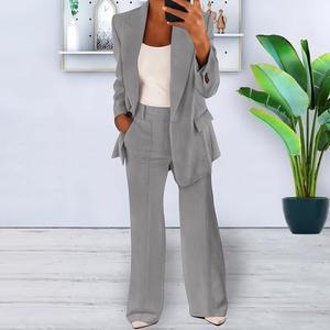 Completo da <span class=keywords><strong>Donna</strong></span> con Blazer alla Moda, Set di 2 Pezzi, Nuovo Stile di <span class=keywords><strong>Abbigliamento</strong></span> da Ufficio per Signore - Product Image 5