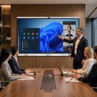 Layar Sentuh Konferensi 4K Panel Datar Interaktif 86 Inci dengan Windows OPS 11 Pro