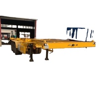 Promotion JINFENG Châssis squelette de conteneur 20ft 40ft, Semi-remorque porte-conteneurs 2/3/4 essieux, Porte-voitures en acier robuste avec train de roulement