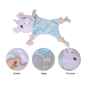 Produttore del commercio all'ingrosso carino macaron di colore colorato morbido peluche <span class=keywords><strong>cane</strong></span> <span class=keywords><strong>bianco</strong></span> con la corda set - Product Image 2