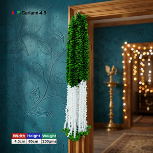 Guirnalda de Flores Artificiales, Estilo Moderno, Duradera e Impermeable, Decoración Colgante de Plástico para Interiores, Venta al por Mayor Rs.1600/10 piezas - Product Image 3