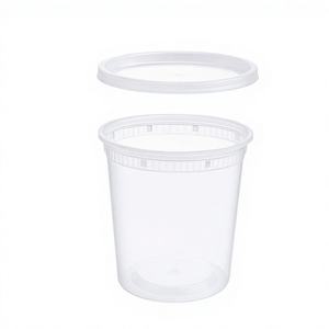 ProTakeOut 8/16/32 oz Heavy-Duty PP Deli Containers with Lids 48 Sets Microwave & <b>Freezer</b> Safe Durable for Meal Prep - Product Image 1