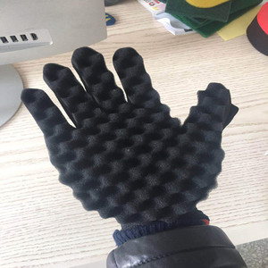 Gants éponge cheveux bouclés gants éponge de soin permanent noirs gants de soin cheveux bouclés - Product Image 3