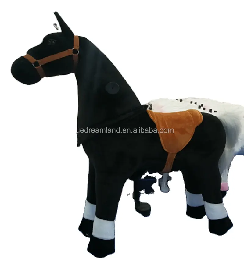 Amusement mécanique peluche peluche enfants adulte animal marche à cheval voitures jouets d'équitation pour les ventes