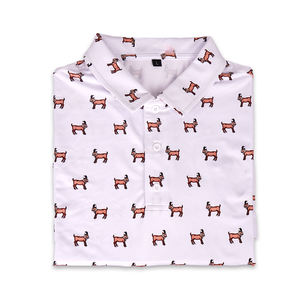 Logotipo bordado 80 poliéster 20 spandex seco slim fit poliéster spandex camisa de golf personalizada dropshipping polos - Product Image 6