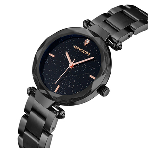 SANDA 243 beautiful purple girls bling <span class=keywords><strong>orologio</strong></span> al quarzo cinturino in acciaio super resistente all'acqua sottile <span class=keywords><strong>orologio</strong></span> da polso da lavoro conciso - Product Image 4