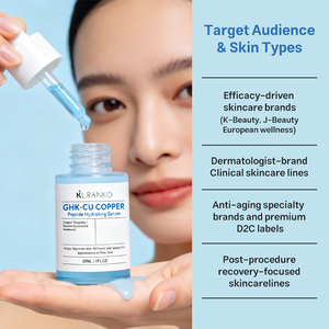 Suero Facial con Péptidos de Cobre GHK-Cu y Ácido Hialurónico de Marca Privada OEM, Hidratante Facial Multifuncional Antienvejecimiento para Uso Diario - Product Image 5