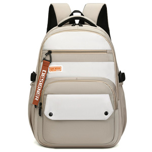 Large Capacity <b>Backpack</b> For <b>Men</b> Youth School Education 15 Inches Computer Compatible Gray Blue Solid Color Design - Product Image 4
