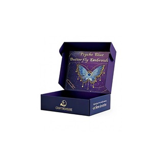 Caja <span class=keywords><strong>de</strong></span> Cartón para Envíos <span class=keywords><strong>de</strong></span> Lujo Personalizada, con Cierre Magnético, Textura Ondulada Azul en Relieve, para Comercio Electrónico, con Marca - Product Image 3