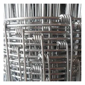 Woven cow wire fence galvanized hinge joint fixed knot portable goat field fence galvanized 8ft deer fence panels