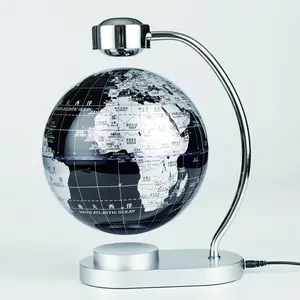 Großhandel C-Form Metallrahmen schwebende Globe Erde schwimmende rotierende Weltkarte Globe Ball für Office Desk Display Crafts
