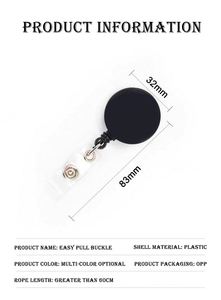 Wholesale Round Shape Flat Key Holder Sublimation Retractable Badge Reel With Metal Alligator Clip - Product Image 4