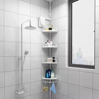 Nouvelle Étagère d'Angle Télescopique à 4 Niveaux pour Salle de Bain, Organisateur de Rangement Réglable pour Baignoire, Étagère de Douche – Offre Spéciale