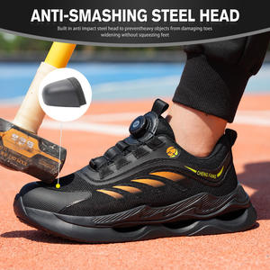 Personalizado de alta calidad indestructible impermeable seguridad punta de acero proteger el trabajo industrial compuesto dedo del pie gato zapatos de seguridad para hombres - Product Image 4