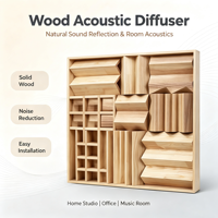 Panneaux Diffuseurs Acoustiques Modernes en Bois Massif, Panneaux Muraux de Diffusion Sonore pour Hôtels, KTV, Extérieurs et Salons – Service Tout-en-un