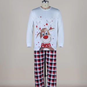 Pijamas de Navidad al Por Mayor de Manga Larga Unisex para Invierno Pijamas de Algodón para Bebé y Familia Conjunto de Pijamas Navideños para Padres e Hijos - Product Image 6