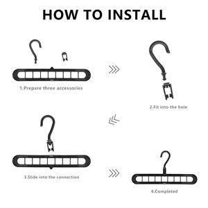 Hot Sale Cheap Everyday Home Use Lightweight Space Saving <strong>Multi</strong> Function Non-Slip Plastic Clothes <strong>Hangers</strong> for Clothes Plastic - Product Image 3