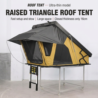 Tente de toit rigide pliable personnalisée pour voiture, avec fenêtre en maille, pour camping sur le toit
