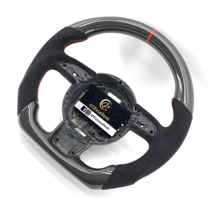 Volante LED de Fibra de Carbono para <span class=keywords><strong>Audi</strong></span> A3 A4 A5 A6 A7 A8 Q3 Q5 Q7 Q8 <span class=keywords><strong>S1</strong></span> S3 S4 S5 Rs3 Rs4 Rs5 Rs6 Rs7 C6 C7 C8 B8 B8.5 B9 Tt R8 - Product Image 2
