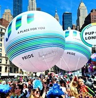 Ballon gonflable géant personnalisé de 2m 3m avec logo imprimé numériquement, portable, imperméable et durable pour fêtes