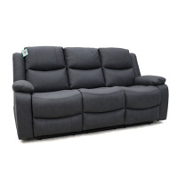 GEEKSOFA Ensemble de canapés inclinables gris foncé de luxe avec haut-parleur Bluetooth