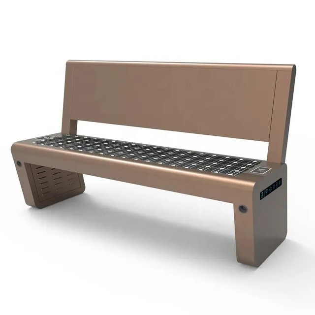 Smart Solar Bench with Intelligent System, Wireless Phone Charging Function Actual Manufacturer