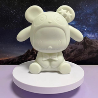 Preciosos Juguetes de Arte Hechos a Mano con Resina DIY, Figuras de Pintura Fluida, Diseño de Gato Gigi, Hucha de Vinilo para Acción de Gracias y Año Nuevo Chino