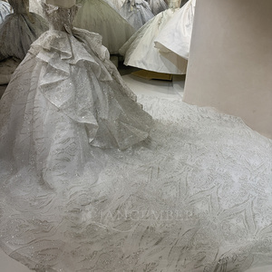 Dw0181 Vestido de Novia de Lujo con Escote Corazón, Adornado con Cuentas, Lentejuelas y Cristales, Jancemebr - Product Image 5