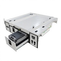 Module de cuisine modulaire pour camping-car avec compartiment réfrigérateur, gestion de l'alimentation LCD et rangement