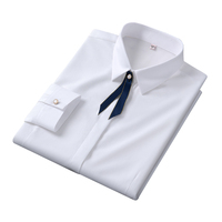 Hersteller OEM Maßgeschneiderte Langarm-Hemden mit Französischen Manschetten, Doppelmanschetten, Kontrastmanschetten, Slim Fit Formelle Hemden für Damen