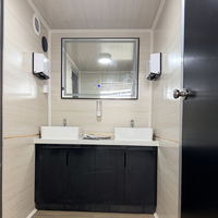 Remorque WC et Douche Mobile Portable VIP à 3 Cabines pour Extérieur, Camping et Lavage de Véhicules