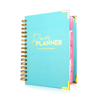 Agenda Personalizada con Espiral y Papel Dorado 2022-2023 A5, Regalo con Logotipo Personalizado, Organizador de Papel Offset para Ramadán, 120 Hojas, Color CMYK