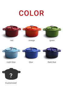 Mini Cocotte Mini Horno Holandés 0.25 Qt. Olla para Confitar <span class=keywords><strong>Ajo</strong></span> <span class=keywords><strong>de</strong></span> Hierro Fundido para Horno, Ramequines con Tapas, Juego Apto para Horno - Product Image 4