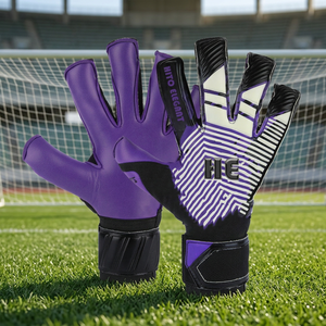 Gants de gardien de but de football professionnels personnalisés, haute qualité, latex souple allemand, caoutchouc silicone, pour extérieur - Product Image 2