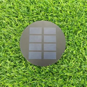 广东2v太阳能模块05w 250ma聚太阳绿色能源圆形太阳能电池板90毫米直径定制圆形迷你小型太阳能电池板2v