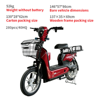 Vélo cargo électrique direct usine 60V, vélo de livraison électrique pour la nourriture 350W 500W, vélo de livraison de repas, vélo cargo électrique