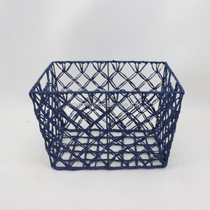 Nouvelle arrivée évider conception chaîne de <span class=keywords><strong>papier</strong></span> tissé panier de rangement coloré - Product Image 2