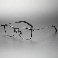 S-156T pur 100% titane optique lunettes lunettes confortable Silicone anti-dérapant support oreille crochet Temple pointe monture de lunettes