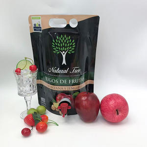 Impression personnalisée, pochette souple de sécurité noire brillante 4L avec valve et poignée en PE pour fruits, liquides et boissons - Product Image 5