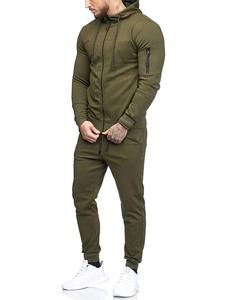 Wholesale OEM <strong>Custom</strong> Design Men Fall Winter Sports Tracksuit Training Gym Jogging Plain Two Piece <strong>Suits</strong> - Product Image 6