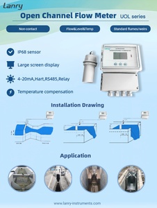 جهاز قياس تدفق القنوات المفتوحة بالموجات فوق الصوتية بدون تلامس سلسلة UOC - شاشة لمس ملونة لمراقبة تصريف مياه الصرف الصحي - Product Image 2