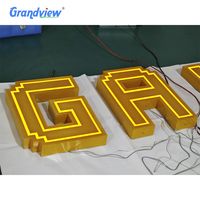 Lettres en acrylique personnalisées avec éclairage LED, étanches IP65, décoration lumineuse 3D pour centres commerciaux, bars et clubs