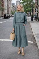Fournisseurs de haute qualité personnalisent des robes décontractées élégantes pour femmes, robes décontractées en lin pour femmes, respirantes et tendance